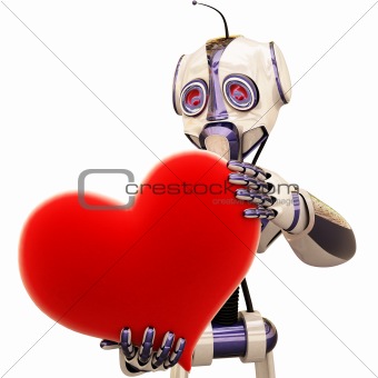 robot and heart