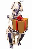 robot and gift