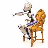 robot and chair