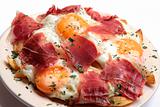 eggs with cured ham