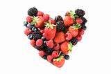 heart made of berries