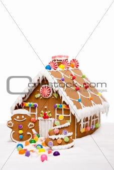 Winter Holiday Gingerbread house
