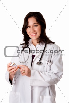 Doctor pharmacist explaining medication