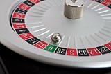 roulette wheel with grren zero