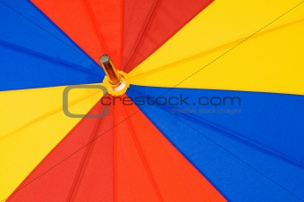 Close up of multi sector colorful umbrella