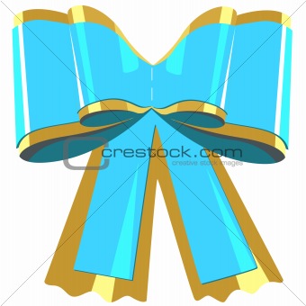 Blue bow gift