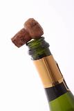 Champagne bottle and cork.