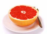 A light breakfast with a grapefruit 