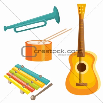 Image 3342697: Cartoon musical instruments from Crestock Stock Photos