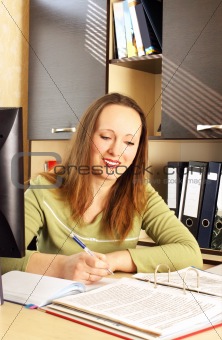 woman working at the office.