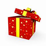 Open red gift box