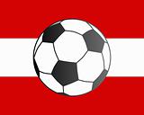 Flag of Austria and soccer ball