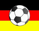 Flag of Germany and soccer ball