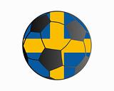 Flag of Sweden and soccer ball