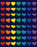Hearts - 8 shapes and 7 colors