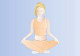 blonde-haired woman doing yoga