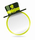Vector label with hat for St. Patrick Day 