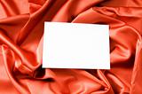 Blank message on the red satin background