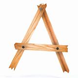 wooden letter a