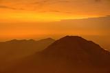 mountain in sunset