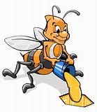bee with a bucket of honey