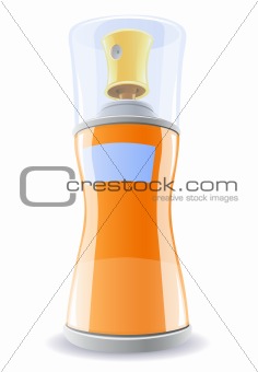deodorant in orange bottle