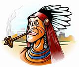 indian chief smoking tube