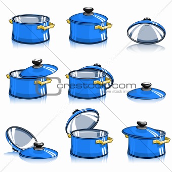 set of pans with lid