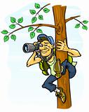 paparazzi photograph from a tree