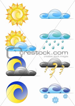set of weather climate icons