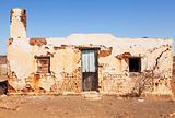 Old abandoned house in desert area