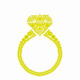Golden ring made of ornamental motifs