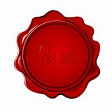 Wax seal with "the end"