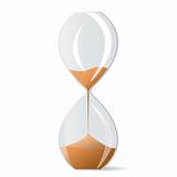 Hourglass isolated over white background, no transparencies