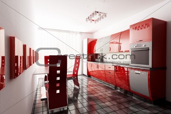 kitchen 3d render
