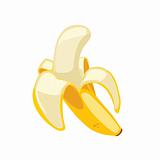 Cartoon banana isolated