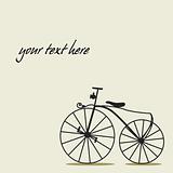 Simple background with a bicycle 