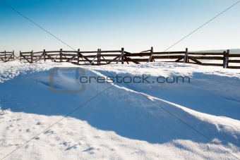 snow background with wave and snowdrift