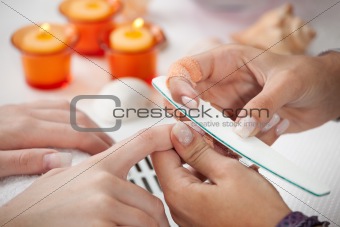 Preparing fingernails