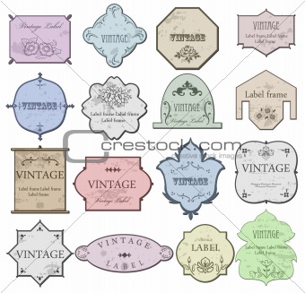 Set ancient style label. Vector