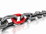 chain with one red link