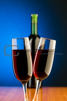Wine glasses against background