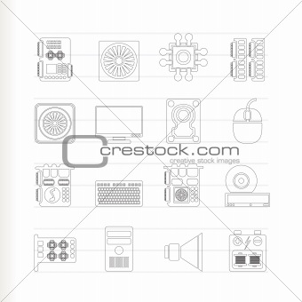 Computer  performance and equipment icons