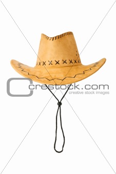 Cowboy hat isolated on the white background