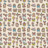 monster letters seamless pattern