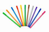 Selection of pencils isolated on the white background