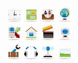 Mobile phone and computer icons