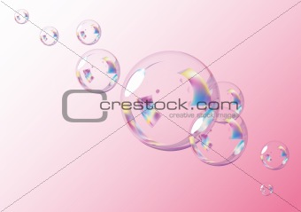 Pink Bubbles.  Vector EPS10