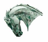 Horse Head Based on Sculpture.  Vector EPS10