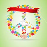 floral peace card